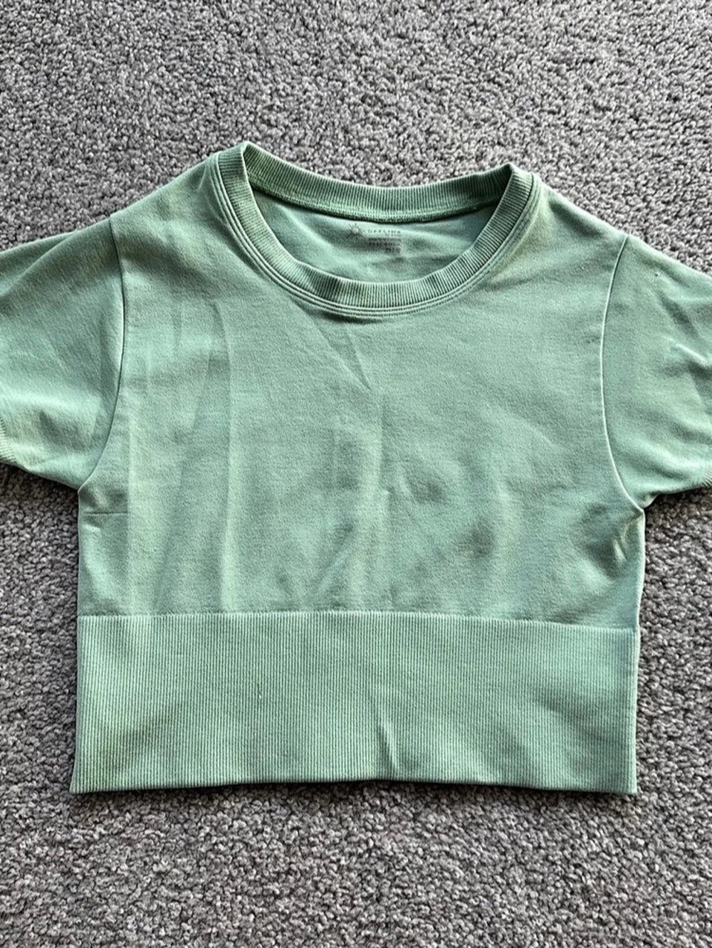 OFFLINE by Aerie Sidewalk Seamless Cropped T-Shirt Green